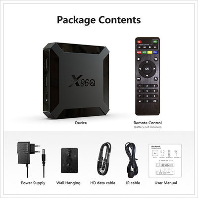 OEM OTT Android 10 TV Box X96Q Pro 4K 3D Smart  Box met 2.4G 5G WiFi