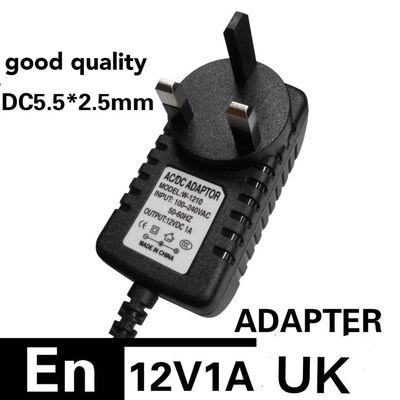 12V EU Plug Gereglementeerde AC DC Adapter 100V-240V Converter 1A 1000mA Voeding