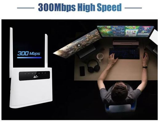 Simkaart Glasvezel Modem Router 4g LTE Wifi 300Mbps Draadloze Wifi ODM