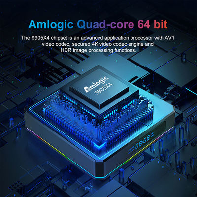 ARM Cortex A55 OTT Amlogic Android Tv Box S905x4 Quad Core mediaspeler