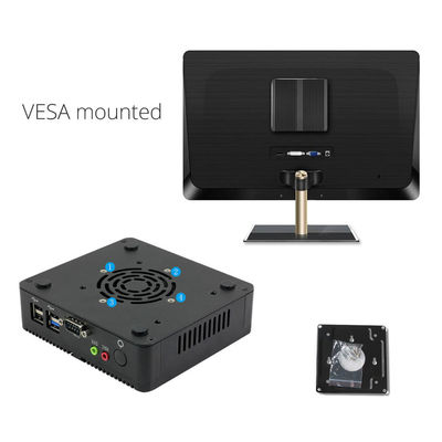 Ventilatorloze Linux Pfsense industriële mini-werkstationcomputer PC N2930 300 Mbps VGA RS232