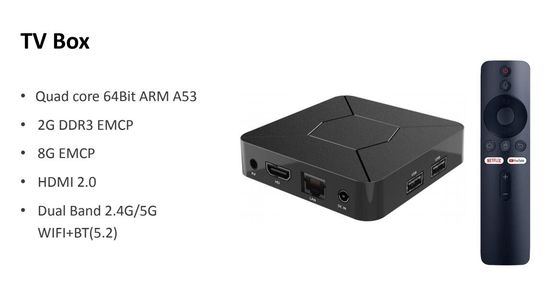 Google-van de Doosatv 4K HD TV van TV van de Doosandroid de Reeks Hoogste Doos van TV