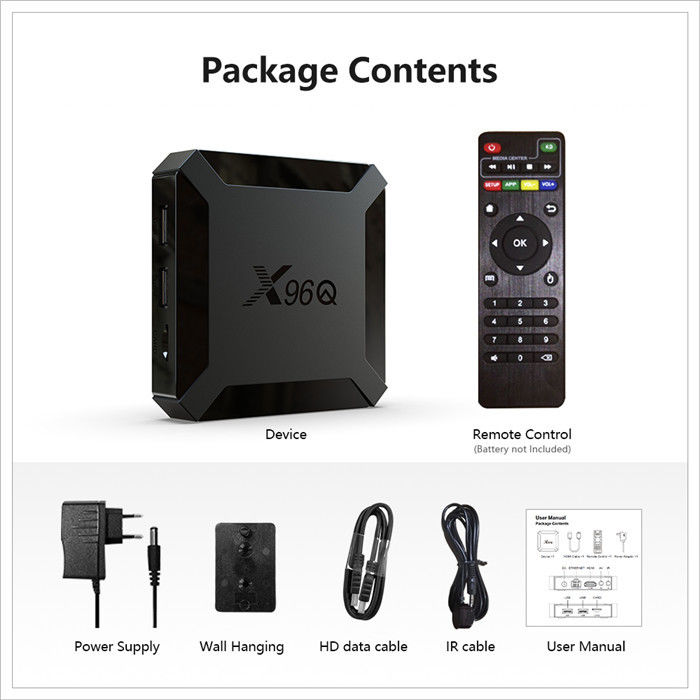 X96Q Smart Allwinner OTT Android TV Box H313 Quad Core 2GB 16GB Spraakbesturing